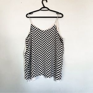 Unknown • Mixed Media Sleeveless Blouse